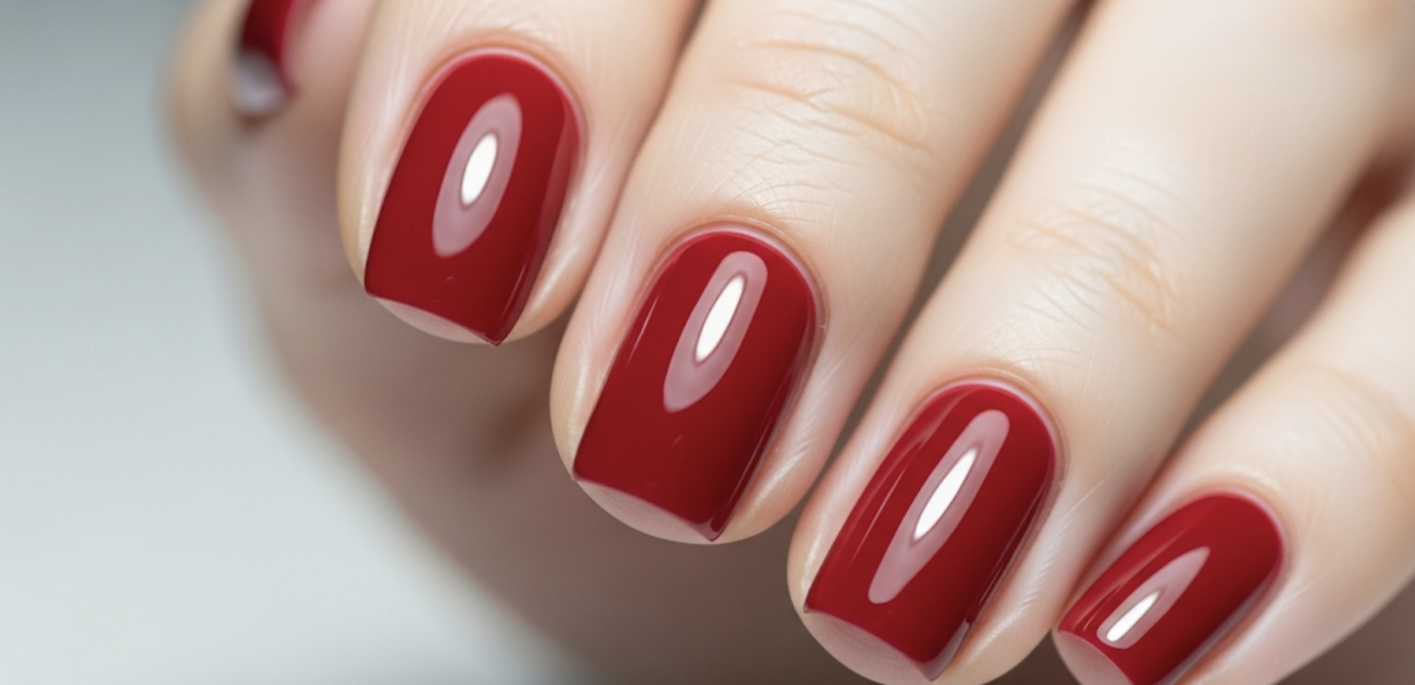 Finished gel manicure