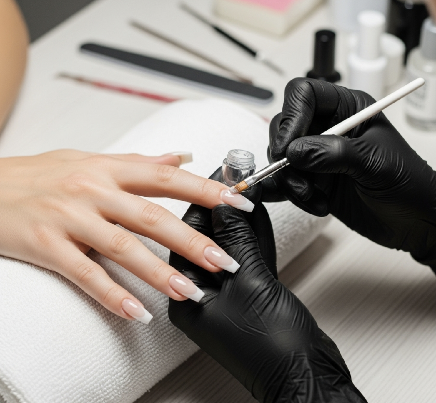 Nail and tip preparation for extensions